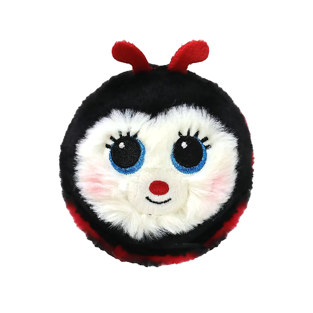 Ty Beanie Bouncers knuffel Stuiterbal - Buggie Ladybug, zacht pluche lieveheersbeestje knuffel voor kinderen.