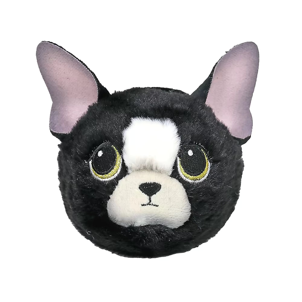 Ty Beanie Bouncers knuffel Stuiterbal - Doodle Chihuahua in zwart-wit pluche, zacht sensorisch speelgoed voor kinderen.