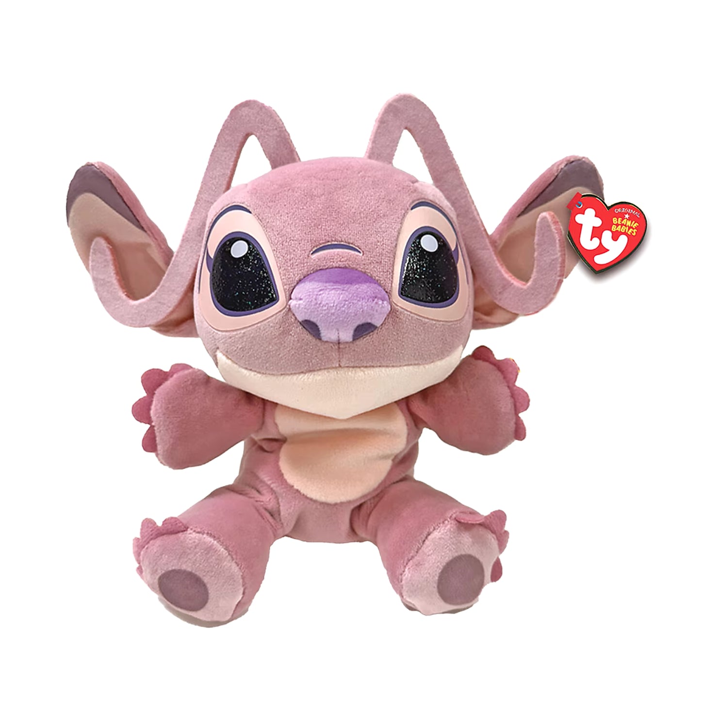 Ty Disney Stitch Angel Knuffel 15cm in roze pluche, zachte TY Knuffel ideaal cadeau voor kinderen en fans.