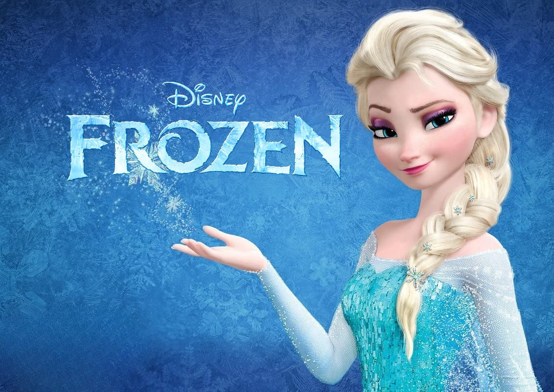 Anna en Elsa uit Disney Frozen in herfstlandschap, kleurrijke scène vol magie en avontuur uit Arendelle.