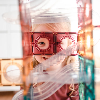 Connetix Pastel Ball Run Knikkerbaan Pack - 106 magnetische bouwstenen