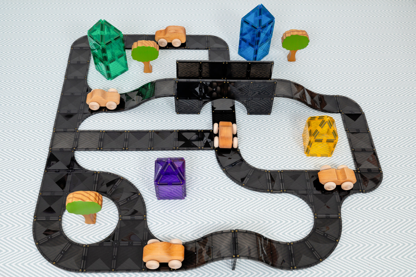 Connetix Creative Roads Wegen Pack - 48 magnetische bouwstenen