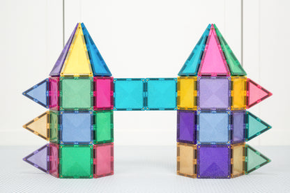 Connetix Glitter Castle Kasteel Pack - 48 magnetische bouwstenen