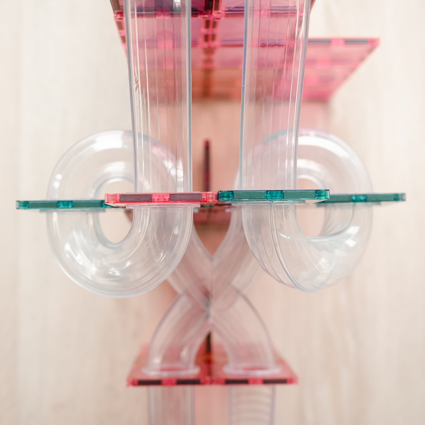 Connetix Pastel Ball Run Knikkerbaan Expansion Pack - 80 bouwstenen