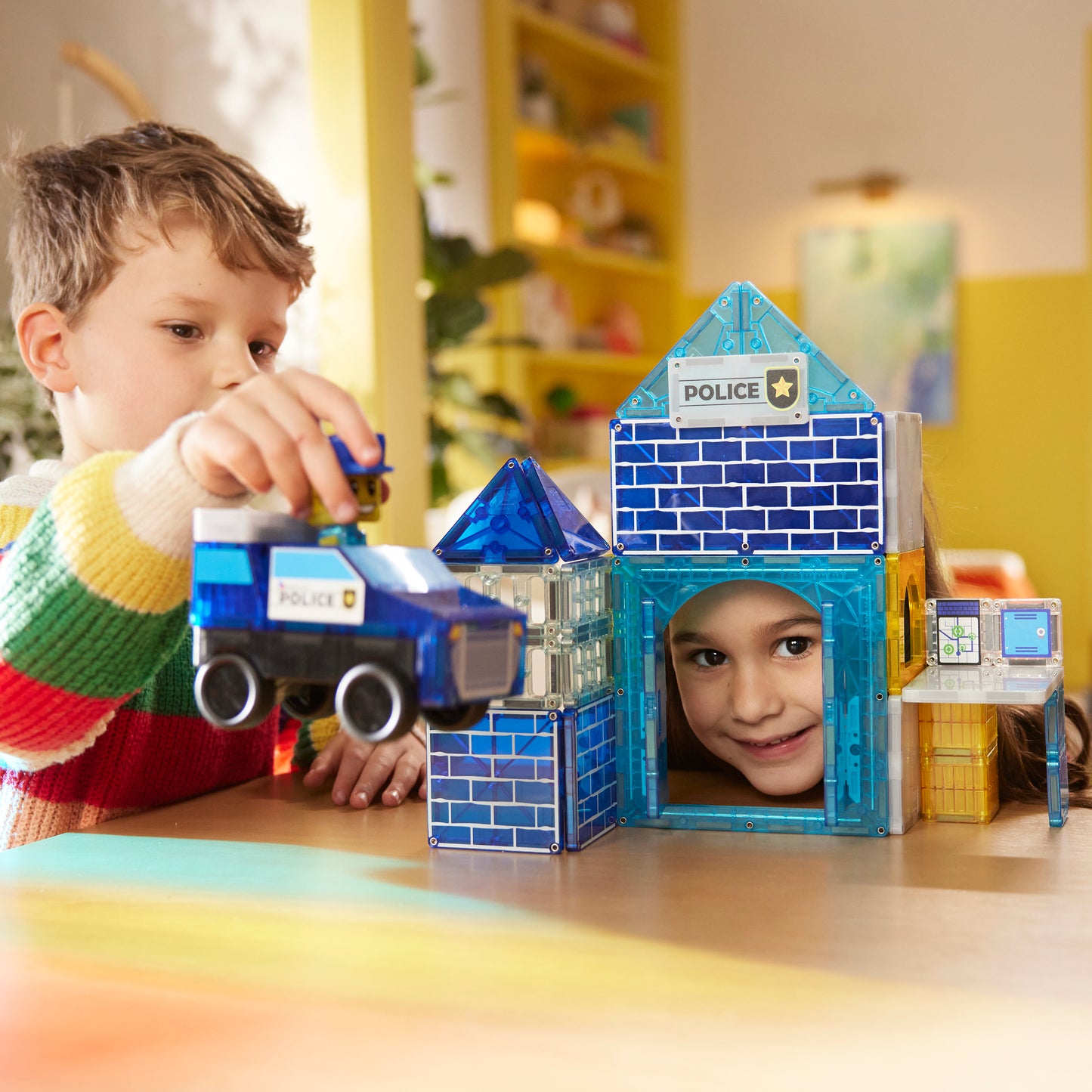 Magna-Tiles Police Station - 35 magnetische tegels