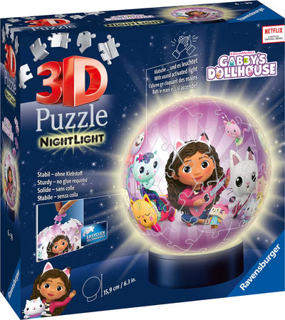 Ravensburger Gabby's Dollhouse 3D puzzel & nachtlampje