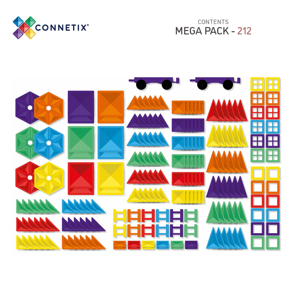 Connetix Rainbow Mega Pack - 212 magnetische bouwstenen