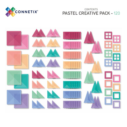 Connetix Pastel Creative pack - 120 magnetische bouwstenen