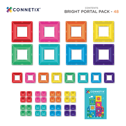 Connetix Bright Portal Pack - 48 magnetische bouwstenen