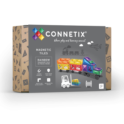 Connetix Rainbow Transport Pack - 50 magnetische bouwstenen
