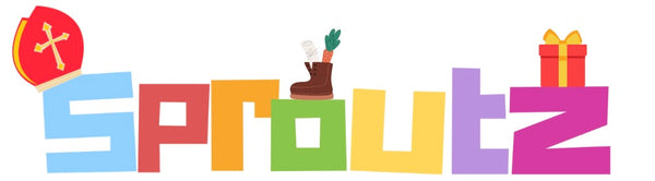 Sproutz Logo Sinterklaas met Mijter, cadeau en schoen