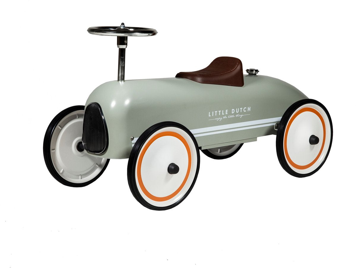 Auto Little Dutch mintgroen vooraanzicht met vintage grille en elegante chromen details