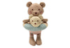 Bad pop Teddy Bear van Jollein met zwemband, zachte stof badspeelgoed peuter in beige tinten