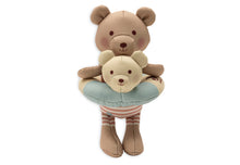 Bad pop Teddy Bear van Jollein met zwemband, zachte stof badspeelgoed peuter in beige tinten