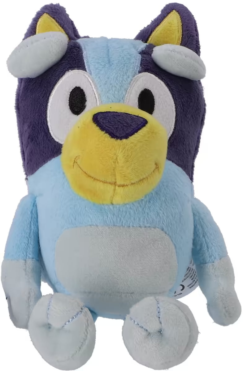 Blauwe Bluey knuffel van zacht pluche, ideaal baby speelgoed en kindvriendelijk cadeau voor peuters.