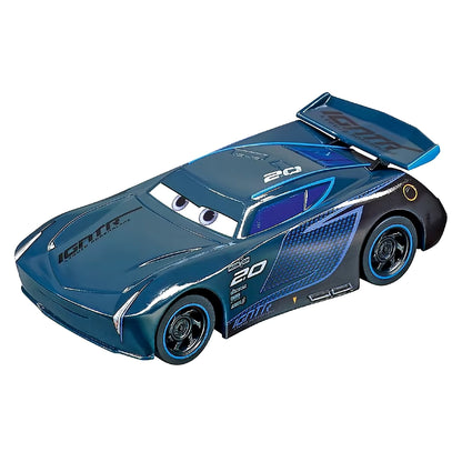 Carrera First Cars Power Duell Cars auto Jackson Storm blauw detailfoto, stoere racewagen voor peuter speelgoed.