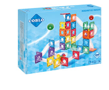 Coblo Classic Knikkerbaan 100 stuks voorkant verpakking met kleurrijke magnetische bouwstenen