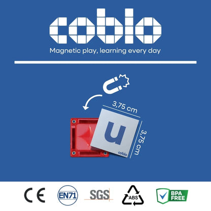 Coblo magneet toppers afmetingen detail 3,75 cm veilig speelgoed certificaten CE EN71 BPA vrij