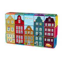 Coblo Magneet Toppers Little Amsterdam 60 stuks magnetische tegels Amsterdamse grachtenhuizen set