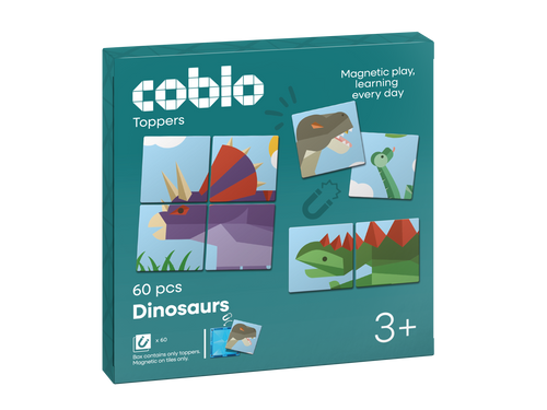 Coblo Magneet Toppers Dinos - 60 Dinosaurs Puzzelkaarten