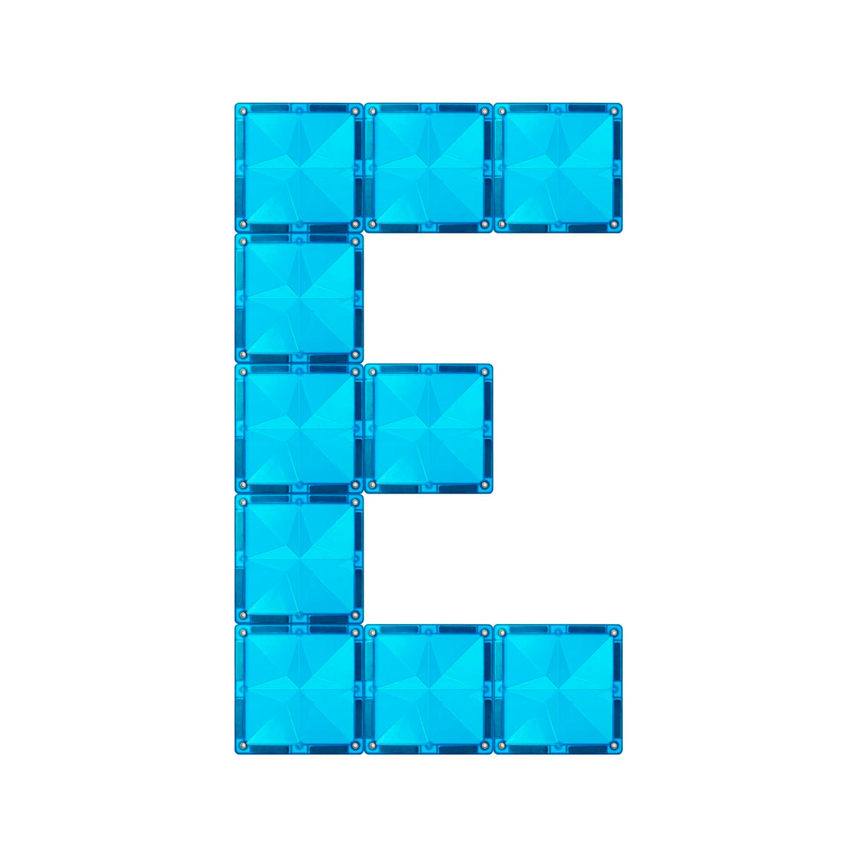 Coblo magneten blauwe tegels letter C vorm plat gelegd magnetisch speelgoed voor kinderen