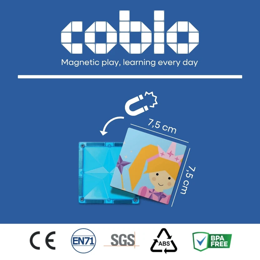 Coblo magnetisch speelgoed specificaties: 7,5 cm toppers met CE, EN71 en BPA-vrij certificaten