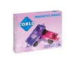 Coblo pastel auto onderstellen verpakking met magnetische tegels in paars en roze, 3+ uitbreidingsset