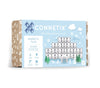 Connetix Clear Rectangle Pack voorkant verpakking met 12 transparante magnetische tegels en iglo constructie