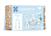 Connetix Clear Shape Expansion Pack 24 voorkant verpakking met magnetische tegels en winterlandschap