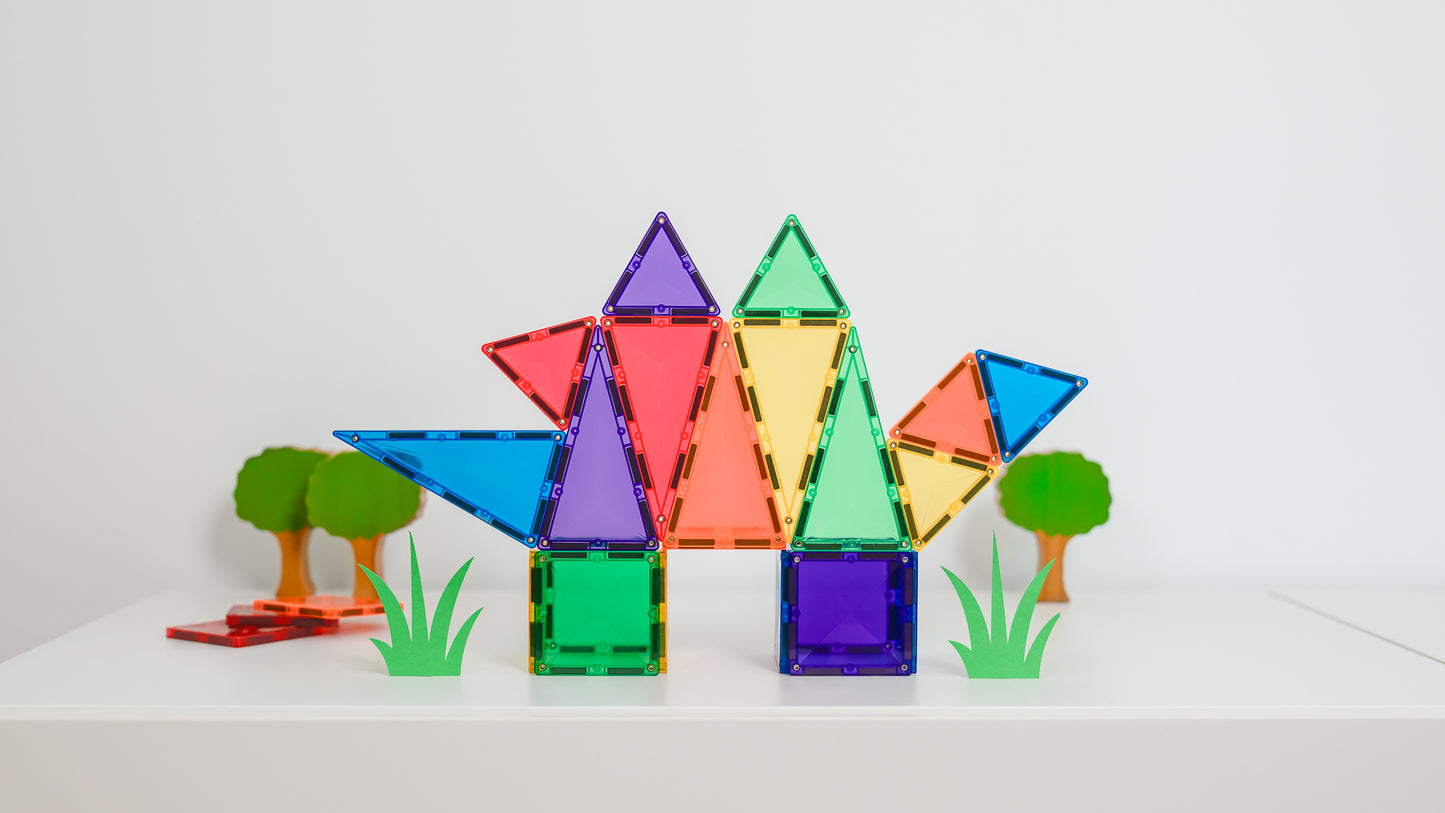 Connetix magnetisch speelgoed regenboog creatie met driehoeken en vierkanten in kleuren