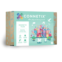 Voorkant verpakking Connetix Pastel Creative Pack 120pc magnetisch speelgoed voor kinderen vanaf 3 jaar