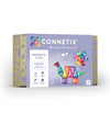 Connetix Pastel Mini Pack verpakking voorkant met 32 magnetische tegels in pastelkleuren