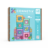 Connetix Pastel Portal Pack 48pc voorkant verpakking met magnetisch speelgoed op blauwe achtergrond