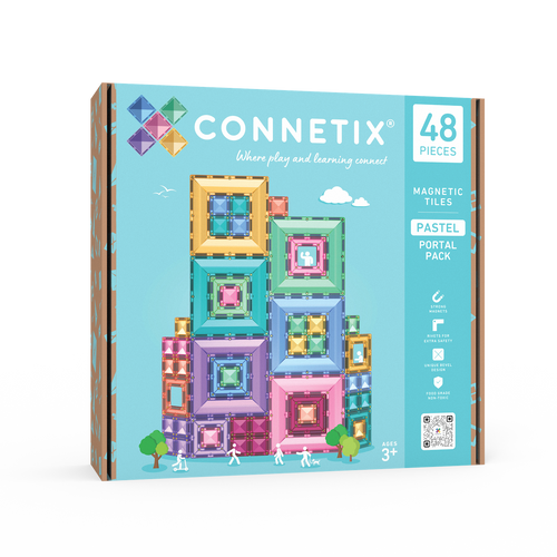 Connetix Pastel Portal Pack - 48 magnetische tegels