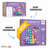 Connetix Pastel Starter Pack 56 verpakking voorkant paarse doos met magnetische tegels zeilboot