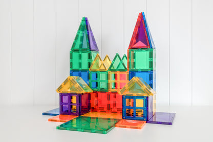 Connetix Rainbow Creative Pack 102pc – uitgebreid kasteel met torens van connetix tiles regenboogkleuren