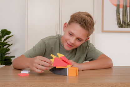 Connetix speelgoed kind met kleurrijke tegels dieren bouwen creatief educatief bouwmateriaal