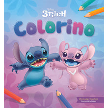 Voorkant van Deltas Disney Stitch Colorino kleurblok met vrolijke Stitch en Angel, leuk voor kinderen.
