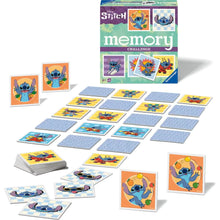 Overzicht van Disney Stitch memory kaarten van Ravensburger, educatief speelgoed voor kinderen.