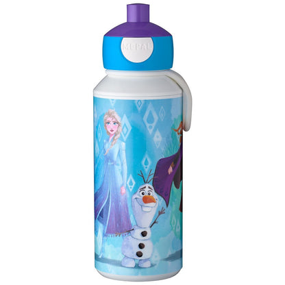 Kindvriendelijke Mepal Campus drinkfles 400 ML Frozen met Olaf en Elsa, ideaal als vrolijke drinkfles kind voor school of onderweg