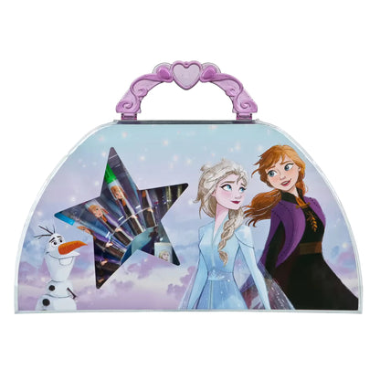 Frozen Kleurkoffer met Olaf, Anna en Elsa op de voorkant verpakking, ideaal cadeau voor kinderen.