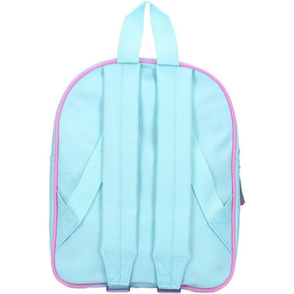 Gabby's Dollhouse kinderrugzak achterzijde, verstelbare schouderbanden, lichtblauwe kinder rugtas voor school