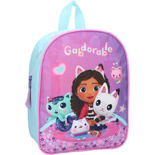 Gabby's Dollhouse kinderrugzak met Gabby, Pandy Paws en Cakey, roze-paarse rugzak kinderen 3+ jaar