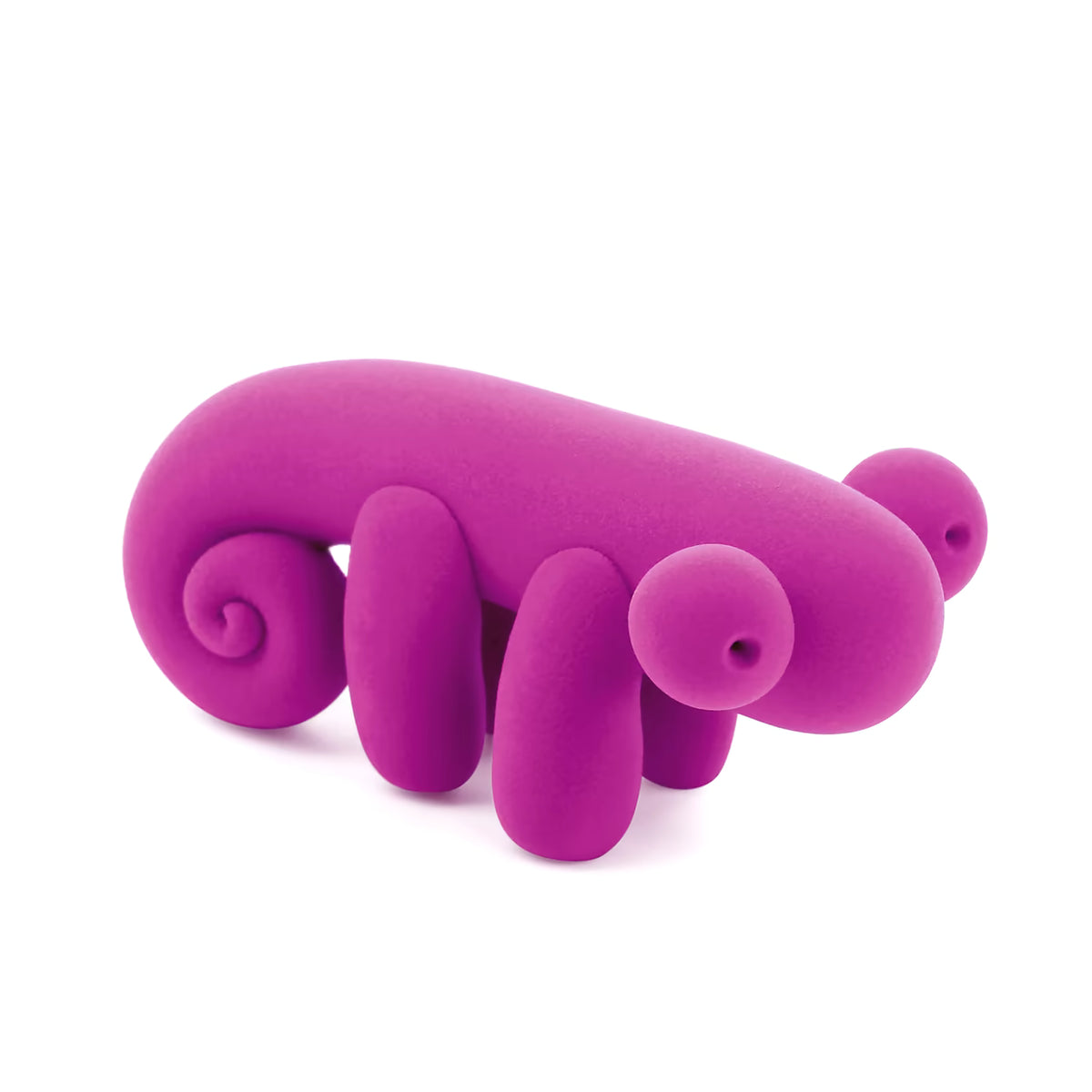 Paarse kameleon uit Hey Clay Advent Calender 2025, grappig boetseerklei figuur en creatief speelgoed voor kinderen.