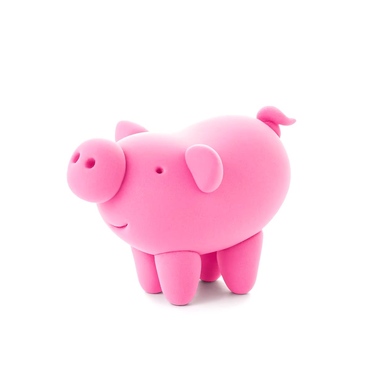 Schattig roze varkentje uit Hey Clay Advent Calender 2025 van boetseerklei, leuk speelgoed en ideaal Sinterklaas cadeau.
