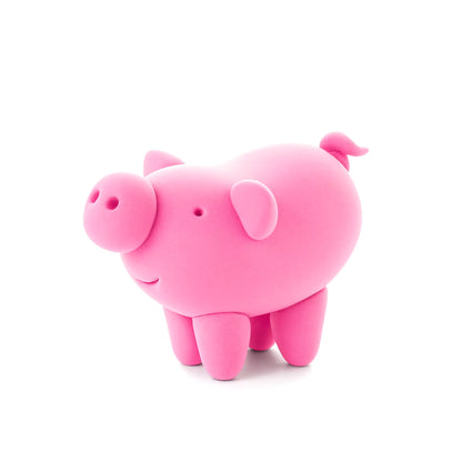 Schattig roze varkentje uit Hey Clay Advent Calender 2025 van boetseerklei, leuk speelgoed en ideaal Sinterklaas cadeau.
