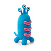 Hey Clay alien knuffel Trio blauw met drie ogen en roze strepen, zachte pluche monsterknuffel 28cm