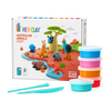 Hey Clay Australian Animals boetseerklei set voorzijde doos met 15 kleurrijke potjes en tools, voor kinderen om te kleien.