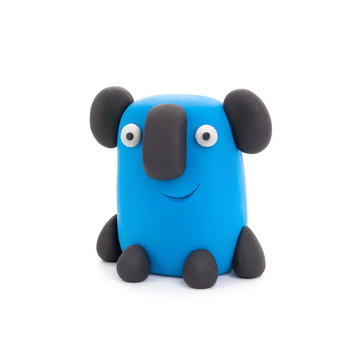 Blauw-zwarte koala van Hey Clay boetseerklei uit de Australian Animals set, creatief en educatief speelgoed voor kinderen.