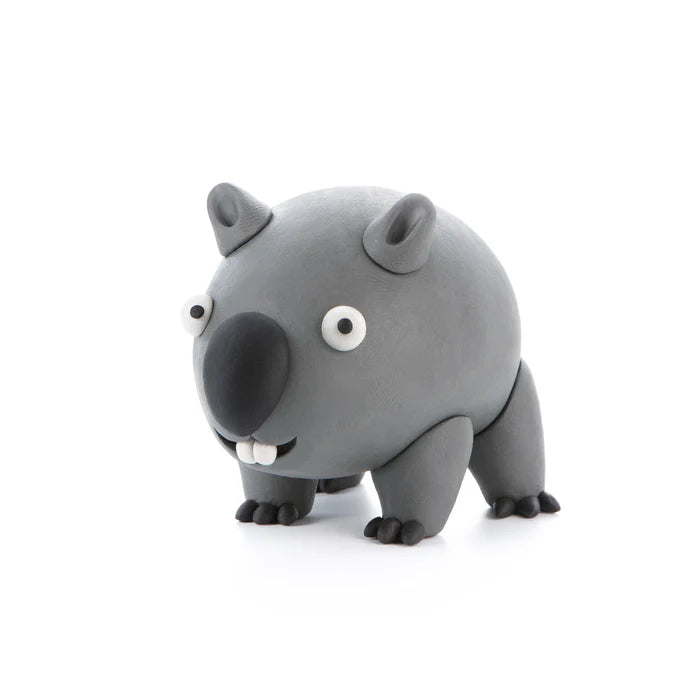 Wombat van Hey Clay boetseerklei uit de Australian Animals set, leuk en educatief speelgoed met klei ideeën voor kinderen.